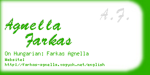agnella farkas business card